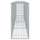 gabionkurv med cover 400x50x100 cm galvaniseret jern