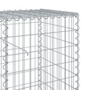 gabionkurv med cover 400x50x100 cm galvaniseret jern