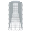 gabionkurv med cover 500x50x100 cm galvaniseret jern