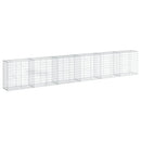 gabionkurv med cover 600x50x100 cm galvaniseret jern