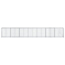 gabionkurv med cover 700x50x100 cm galvaniseret jern