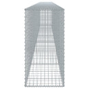 gabionkurv med cover 700x50x100 cm galvaniseret jern