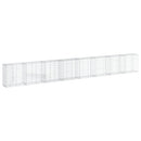 gabionkurv med cover 800x50x100 cm galvaniseret jern
