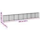 gabionkurv med cover 800x50x100 cm galvaniseret jern