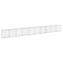 gabionkurv med cover 1000x50x100 cm galvaniseret jern