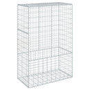 gabionkurv med cover 100x50x150 cm galvaniseret jern