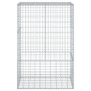 gabionkurv med cover 100x50x150 cm galvaniseret jern