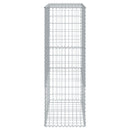 gabionkurv med cover 100x50x150 cm galvaniseret jern