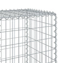 gabionkurv med cover 100x50x150 cm galvaniseret jern