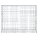 gabionkurv med cover 200x50x150 cm galvaniseret jern