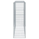 gabionkurv med cover 200x50x150 cm galvaniseret jern