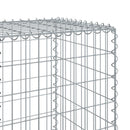 gabionkurv med cover 200x50x150 cm galvaniseret jern