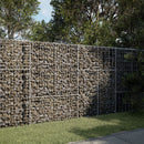 gabionkurv med cover 200x50x150 cm galvaniseret jern