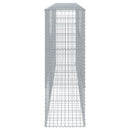 gabionkurv med cover 400x50x150 cm galvaniseret jern