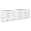 gabionkurv med cover 500x50x150 cm galvaniseret jern