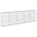 gabionkurv med cover 500x50x150 cm galvaniseret jern