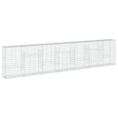gabionkurv med cover 700x50x150 cm galvaniseret jern