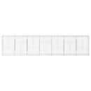 gabionkurv med cover 700x50x150 cm galvaniseret jern