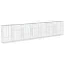 gabionkurv med cover 700x50x150 cm galvaniseret jern