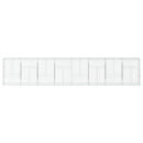 gabionkurv med cover 800x50x150 cm galvaniseret jern