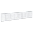 gabionkurv med cover 800x50x150 cm galvaniseret jern
