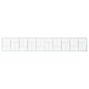 gabionkurv med cover 1000x50x150 cm galvaniseret jern