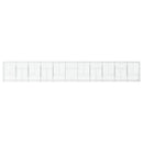 gabionkurv med cover 1100x50x150 cm galvaniseret jern