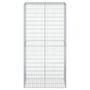 gabionkurv med cover 100x50x200 cm galvaniseret jern
