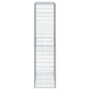 gabionkurv med cover 100x50x200 cm galvaniseret jern