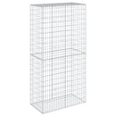 gabionkurv med cover 100x50x200 cm galvaniseret jern