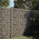 gabionkurv med cover 100x50x200 cm galvaniseret jern