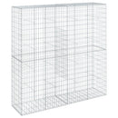 gabionkurv med cover 200x50x200 cm galvaniseret jern