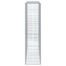 gabionkurv med cover 200x50x200 cm galvaniseret jern
