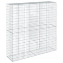 gabionkurv med cover 200x50x200 cm galvaniseret jern