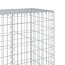 gabionkurv med cover 200x50x200 cm galvaniseret jern