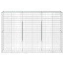 gabionkurv med cover 300x50x200 cm galvaniseret jern