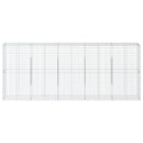 gabionkurv med cover 500x50x200 cm galvaniseret jern