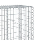 gabionkurv med cover 500x50x200 cm galvaniseret jern