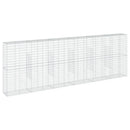 gabionkurv med cover 600x50x200 cm galvaniseret jern