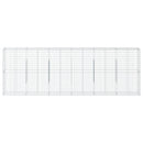 gabionkurv med cover 600x50x200 cm galvaniseret jern