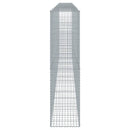 gabionkurv med cover 700x50x200 cm galvaniseret jern
