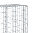 gabionkurv med cover 800x50x200 cm galvaniseret jern
