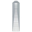 gabionkurv med cover 1000x50x200 cm galvaniseret jern