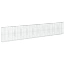 gabionkurv med cover 1100x50x200 cm galvaniseret jern