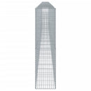 gabionkurv med cover 1200x50x200 cm galvaniseret jern