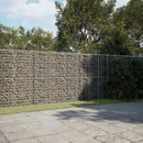 gabionkurv med cover 1200x50x200 cm galvaniseret jern
