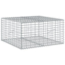 gabionkurv med cover 100x100x50 cm galvaniseret jern