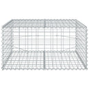 gabionkurv med cover 100x100x50 cm galvaniseret jern
