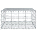 gabionkurv med cover 100x100x50 cm galvaniseret jern