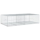 gabionkurv med cover 200x100x50 cm galvaniseret jern
